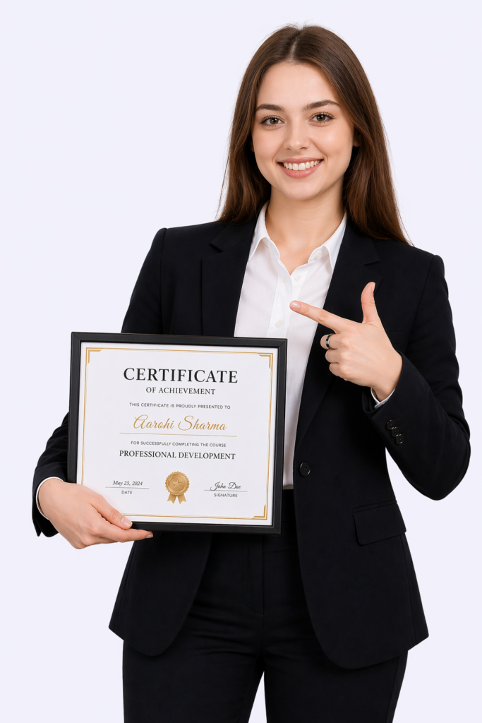 certswarrior certification girl holding